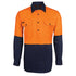 Jbs Wear The Closed Front Hi Vis 190G Work Shirt | Long Sleeve | Adults Orange/Navy Work Safety Protective Gear