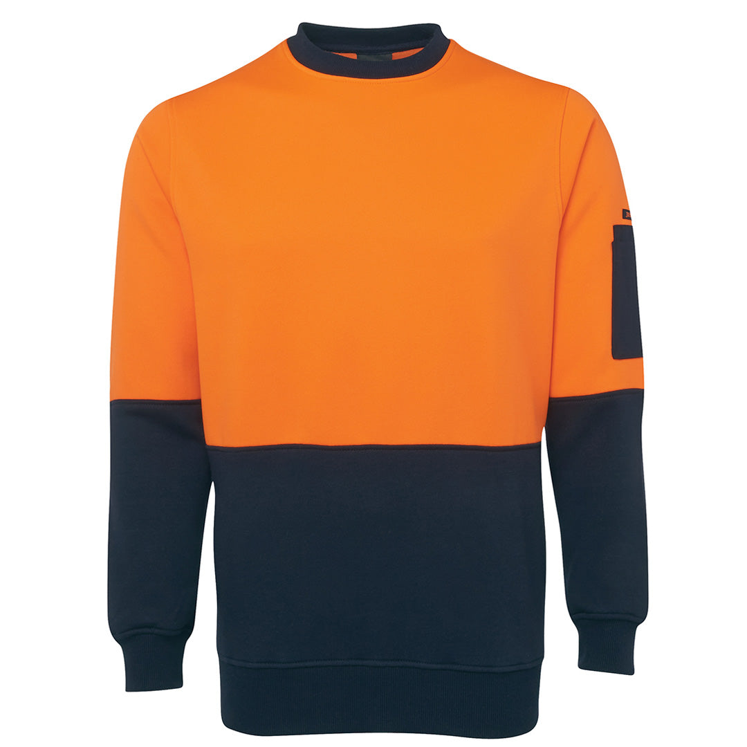 Jbs Wear The Classic Hi Vis Crew Jumper | Adults Orange/Navy Work Safety Protective Gear