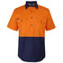 Jbs Wear The Closed Front Hi Vis Work Shirt | Short Sleeve | Adults Orange/Navy Work Safety Protective Gear