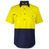 Jbs Wear The Closed Front Hi Vis Work Shirt | Short Sleeve | Adults Yellow/Navy Work Safety Protective Gear