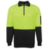 Jbs Wear The Classic Hi Vis Half Zip Fleece Jumper | Adults Lime/Black Work Safety Protective Gear