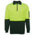 Jbs Wear The Classic Hi Vis Half Zip Fleece Jumper | Adults Lime/Bottle Work Safety Protective Gear