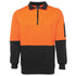 Jbs Wear The Classic Hi Vis Half Zip Fleece Jumper | Adults Orange/Black Work Safety Protective Gear