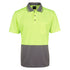 Jbs Wear The Non Cuff Hi Vis Polo | Mens | Short Sleeve | Plus Lime/Charcoal Work Safety Protective Gear
