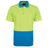 Jbs Wear The Non Cuff Hi Vis Polo | Mens | Short Sleeve Lime/Aqua Shirts & Tops