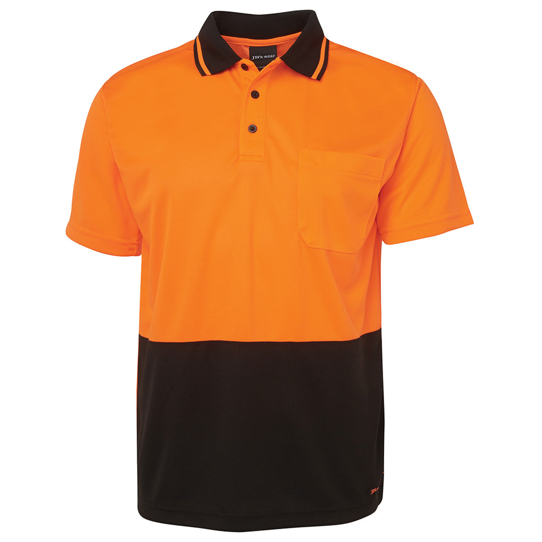 Jbs Wear The Non Cuff Hi Vis Polo | Mens | Short Sleeve Orange/Black Shirts & Tops