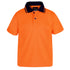 Jbs Wear The Non Cuff Hi Vis Polo | Kids | Short Sleeve Orange/Navy Shirts & Tops