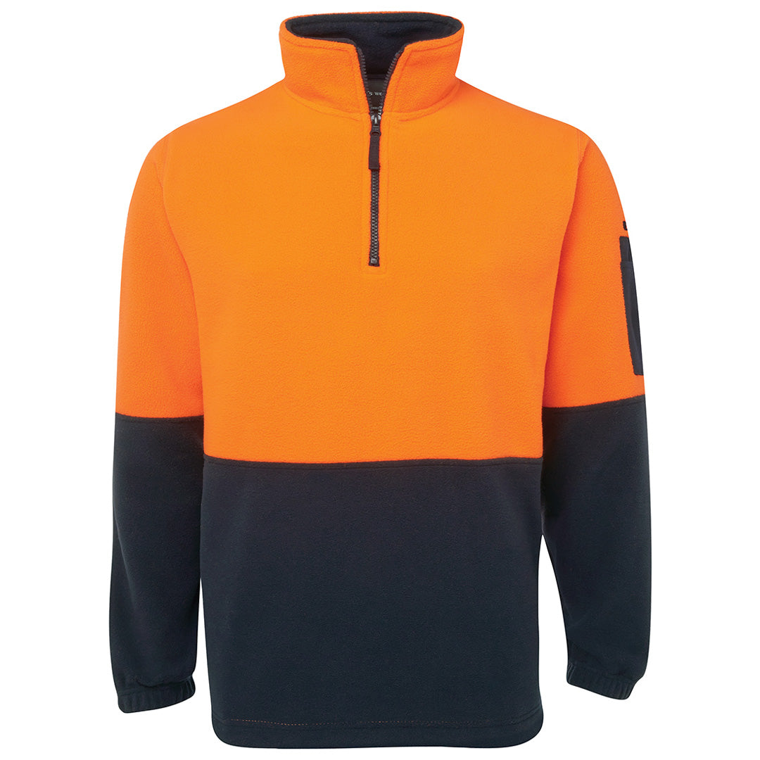 Jbs Wear The Classic Hi Vis Polar Fleece Jumper | Adults Orange/Navy Work Safety Protective Gear