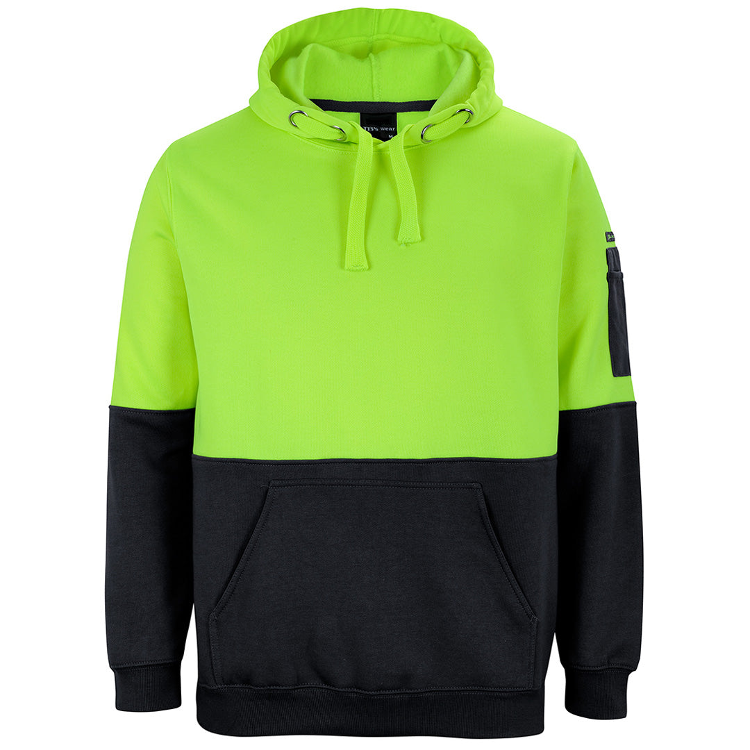 Jbs Wear The Hi Vis Pull Over Hoodie | Adults Lime/Black Work Safety Protective Gear