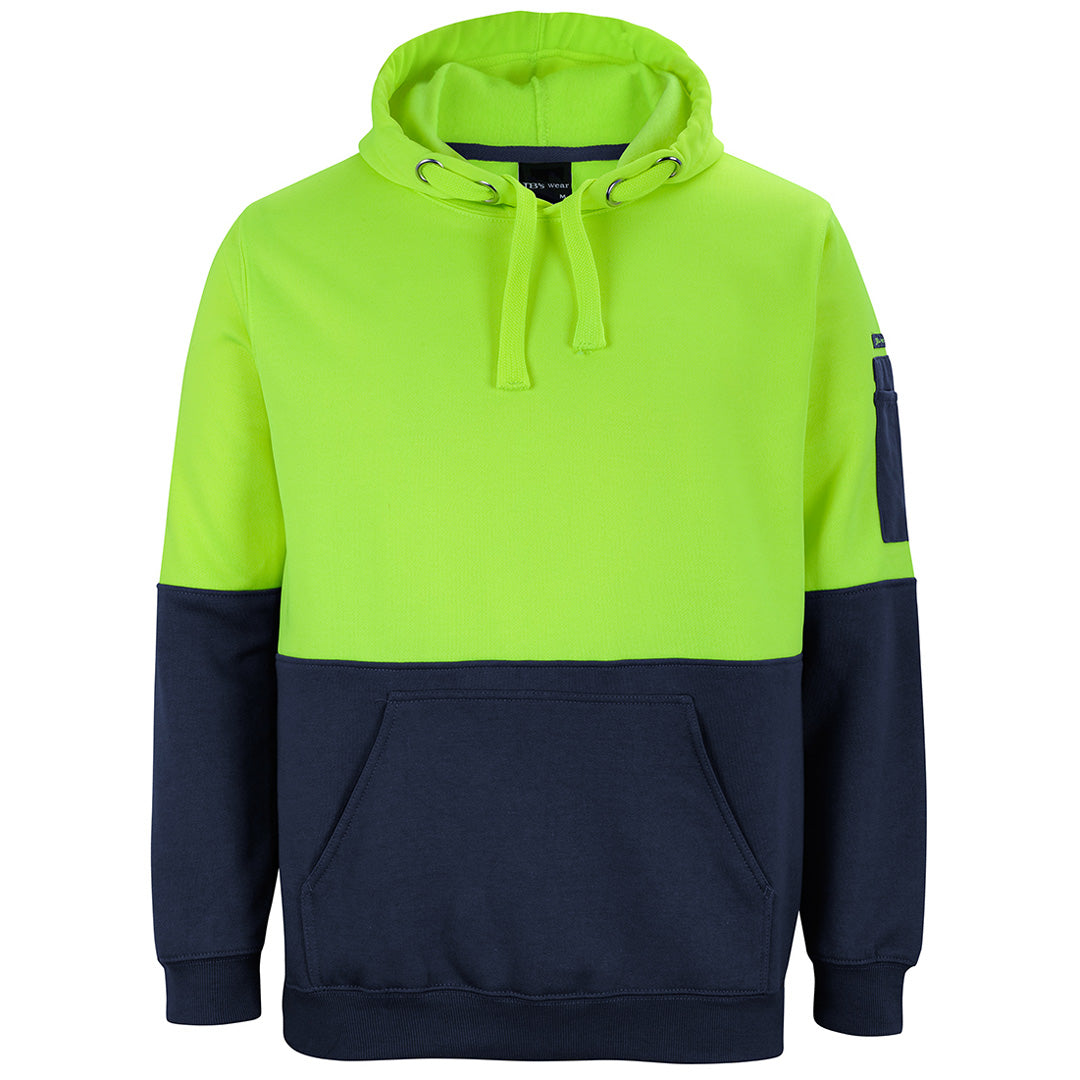 Jbs Wear The Hi Vis Pull Over Hoodie | Adults Lime/Navy Work Safety Protective Gear