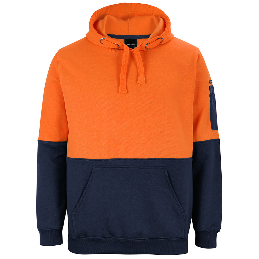 Jbs Wear The Hi Vis Pull Over Hoodie | Adults Orange/Navy Work Safety Protective Gear