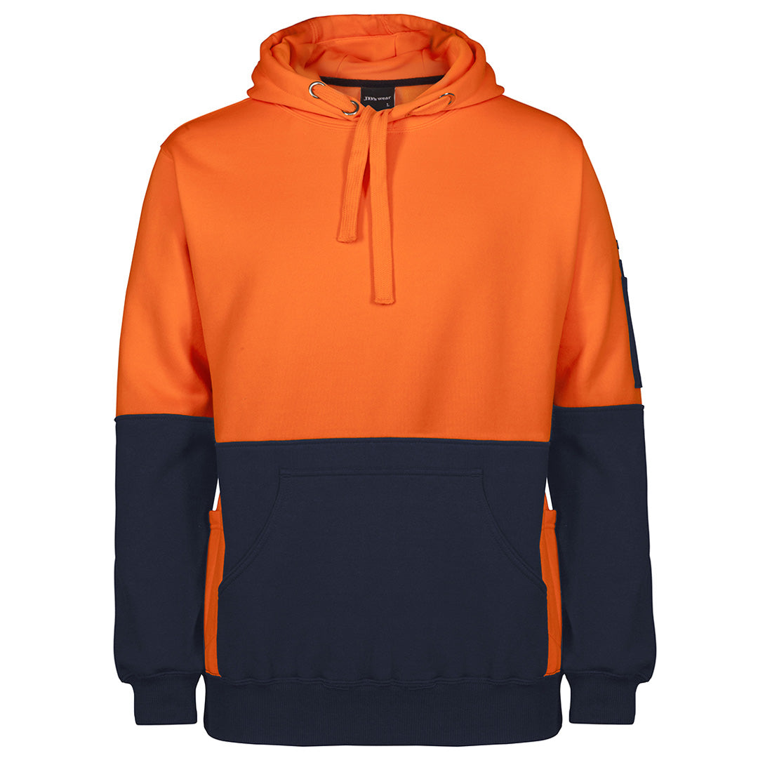 Jbs Wear The Hi Vis 330g Pull Over Hoodie | Adults Orange/Navy Work Safety Protective Gear