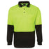 Jbs Wear The Traditional Hi Vis Polo | Long Sleeve | Adults Lime/Black Work Safety Protective Gear