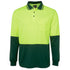 Jbs Wear The Traditional Hi Vis Polo | Long Sleeve | Adults Lime/Bottle Work Safety Protective Gear