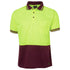 Jbs Wear The Traditional Hi Vis Polo | Short Sleeve | Adults Lime/Maroon Work Safety Protective Gear