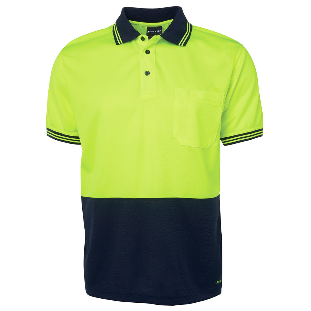Jbs Wear The Traditional Hi Vis Polo | Short Sleeve | Adults Lime/Navy Work Safety Protective Gear