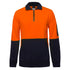 Jbs Wear The Classic 330g Hi Vis Half Zip Fleece Jumper | Adults Orange/Navy Work Safety Protective Gear