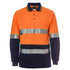 Jbs Wear The Traditional Hi Vis Polo | Taped | Long Sleeve | Adults Orange/Navy Work Safety Protective Gear