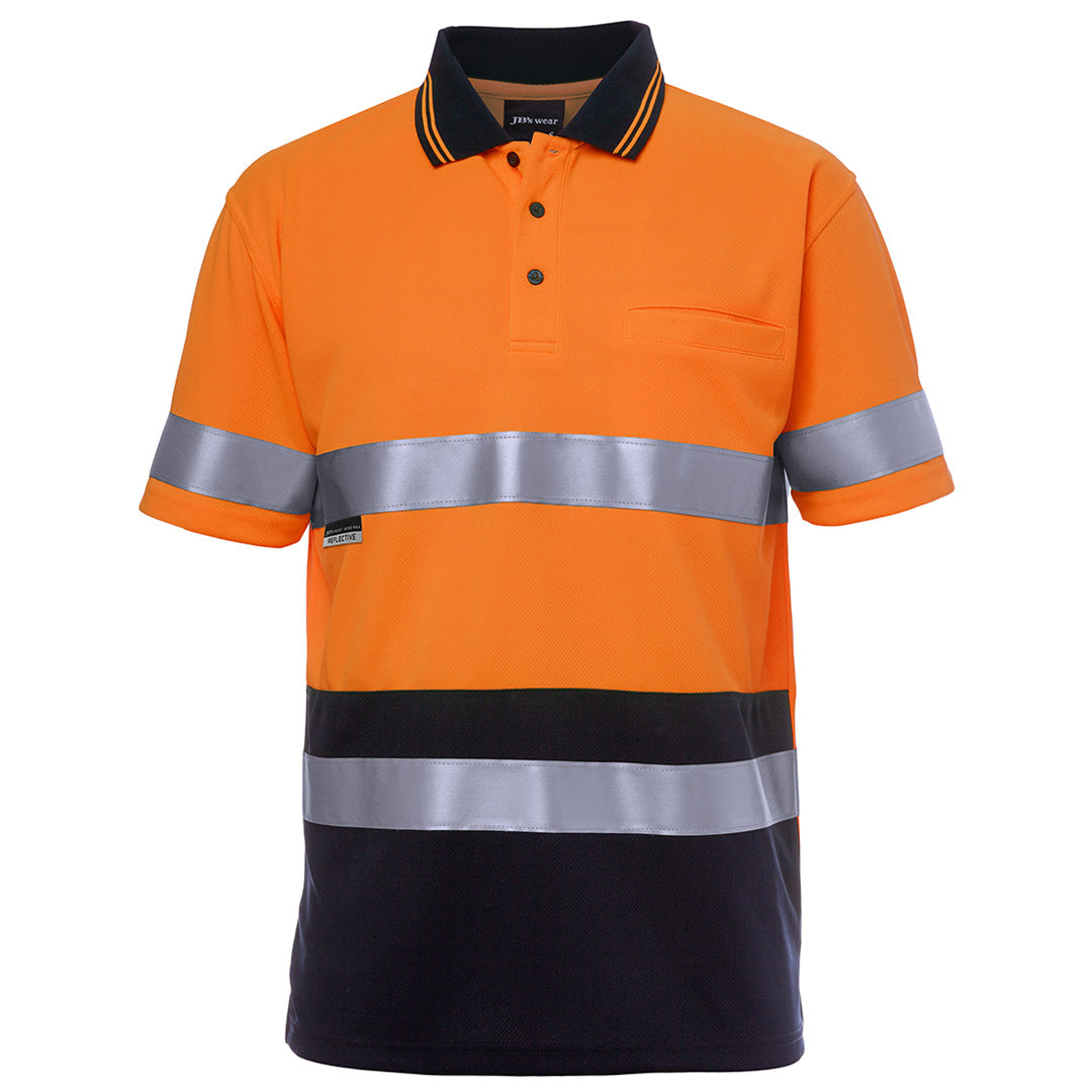 Jbs Wear The Traditional Hi Vis Polo | Taped | Short Sleeve | Adults Orange/Navy Work Safety Protective Gear