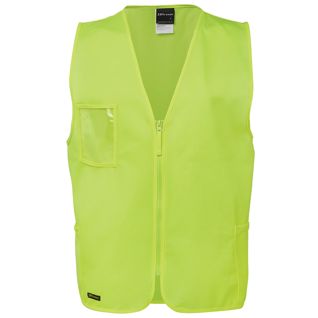 Jbs Wear The Hi Vis Day Zip Safety Vest | Adults Flouro Lime Work Safety Protective Gear