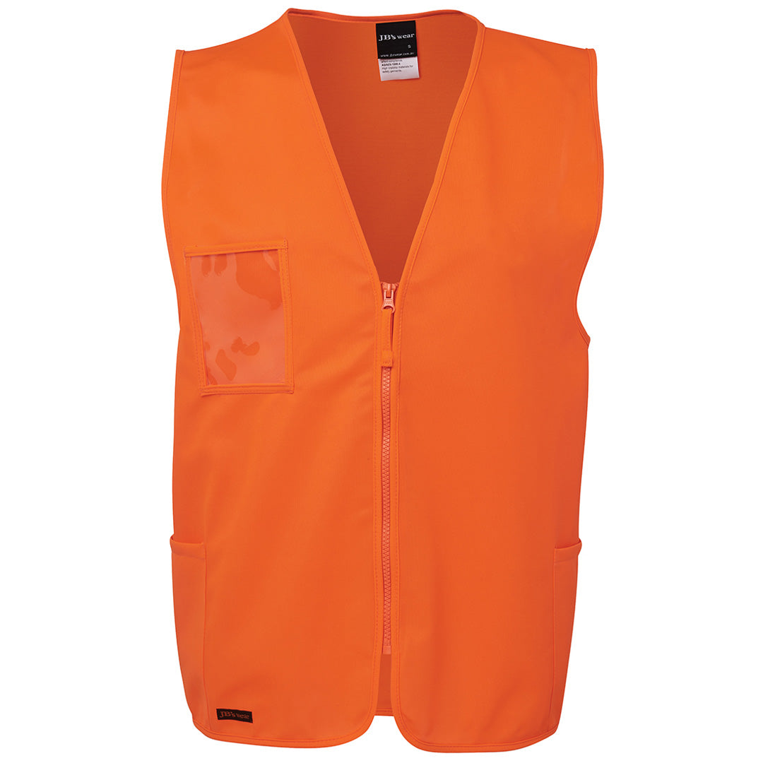 Jbs Wear The Hi Vis Day Zip Safety Vest | Adults Orange Work Safety Protective Gear
