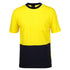 Jbs Wear The Hi Vis Cotton Tee Shirt | Short Sleeve | Adults Yellow/Navy Work Safety Protective Gear