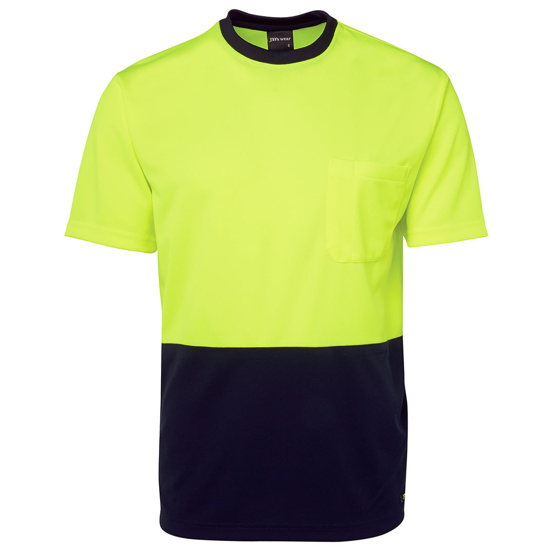 Jbs Wear The Hi Vis Cool Dry Tee Shirt | Short Sleeve | Adults Lime/Navy Work Safety Protective Gear