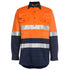 Jbs Wear The Closed Front 190g Hi Vis Day / Night Work Shirt | Long Sleeve | Adults Orange/Navy Work Safety Protective Gear