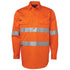 Jbs Wear The Closed Front 190g Hi Vis Day / Night Work Shirt | Long Sleeve | Adults Orange Work Safety Protective Gear