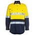 Jbs Wear The Closed Front 190g Hi Vis Day / Night Work Shirt | Long Sleeve | Adults Yellow/Navy Work Safety Protective Gear