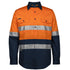 Jbs Wear The Closed Front Hi Vis Day / Night Work Shirt | Long Sleeve | Adults Orange/Navy Work Safety Protective Gear