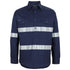Jbs Wear The Closed Front 150g Taped Work Shirt | Long Sleeve | Adults Navy Work Safety Protective Gear