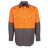 Jbs Wear The Hi Vis 150G Shirt | Long Sleeve | Adults Orange/Charcoal Work Safety Protective Gear