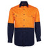 Jbs Wear The Hi Vis 150G Shirt | Long Sleeve | Adults Orange/Navy Work Safety Protective Gear