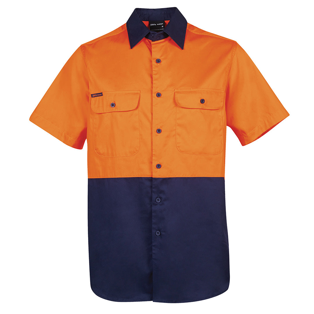Jbs Wear The Hi Vis 150G Shirt | Short Sleeve | Adults Orange/Navy Work Safety Protective Gear