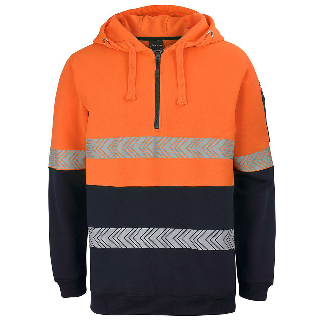 Jbs Wear The Segmented Tape Hoodie | Day Night | 1/4 Zip Orange/Navy Work Safety Protective Gear