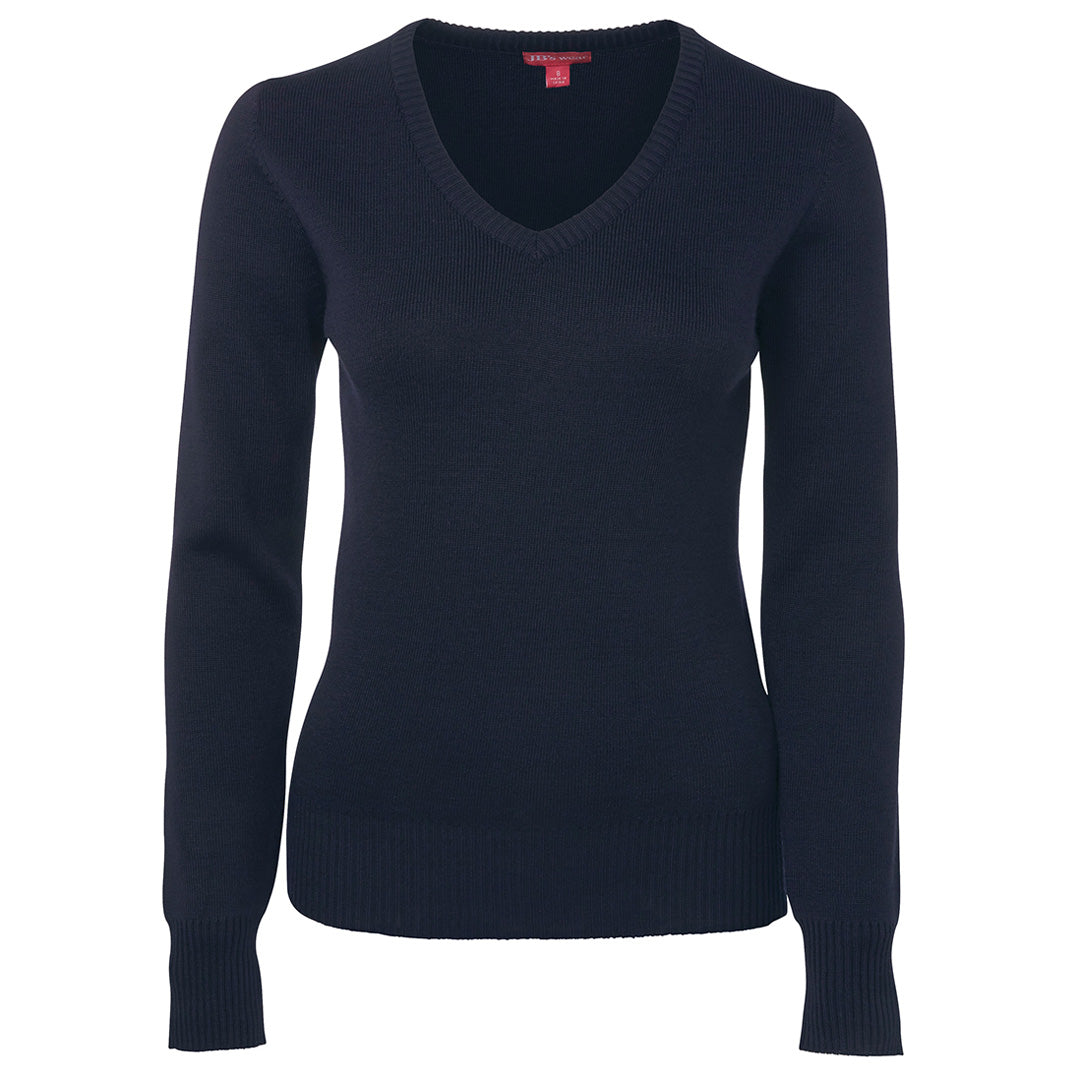Jbs Wear The V Neck Woolmix Jumper | Ladies Navy Outerwear