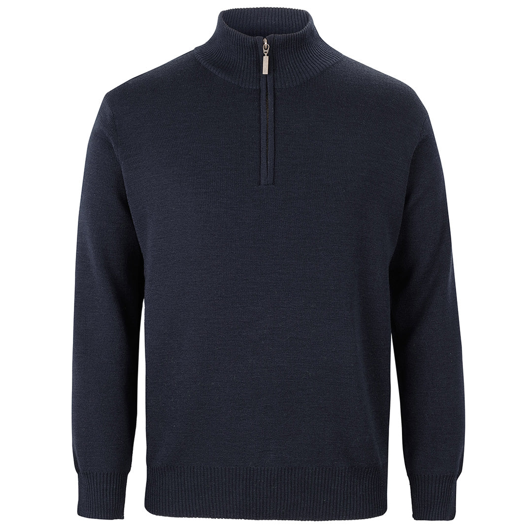 Jbs Wear The Corporate 1/2 Zip Woolmix Jumper | Mens Navy Outerwear