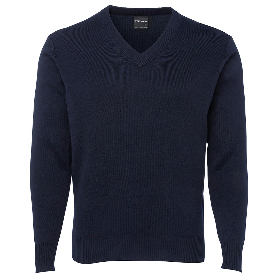 Jbs Wear The V Neck Woolmix Jumper | Mens Navy Outerwear