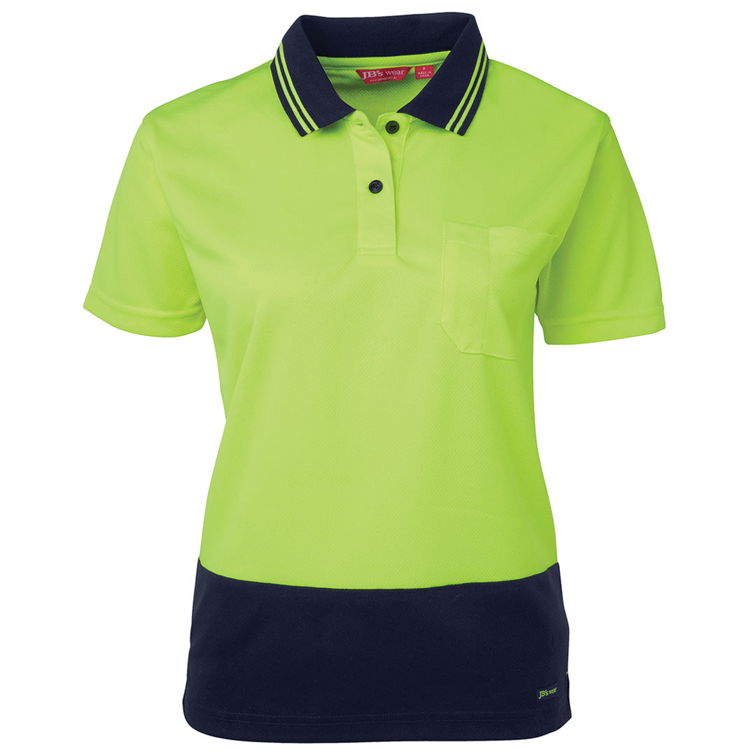 Jbs Wear The Hi Vis Comfort Polo | Ladies | Short Sleeve Lime/Navy Shirts & Tops
