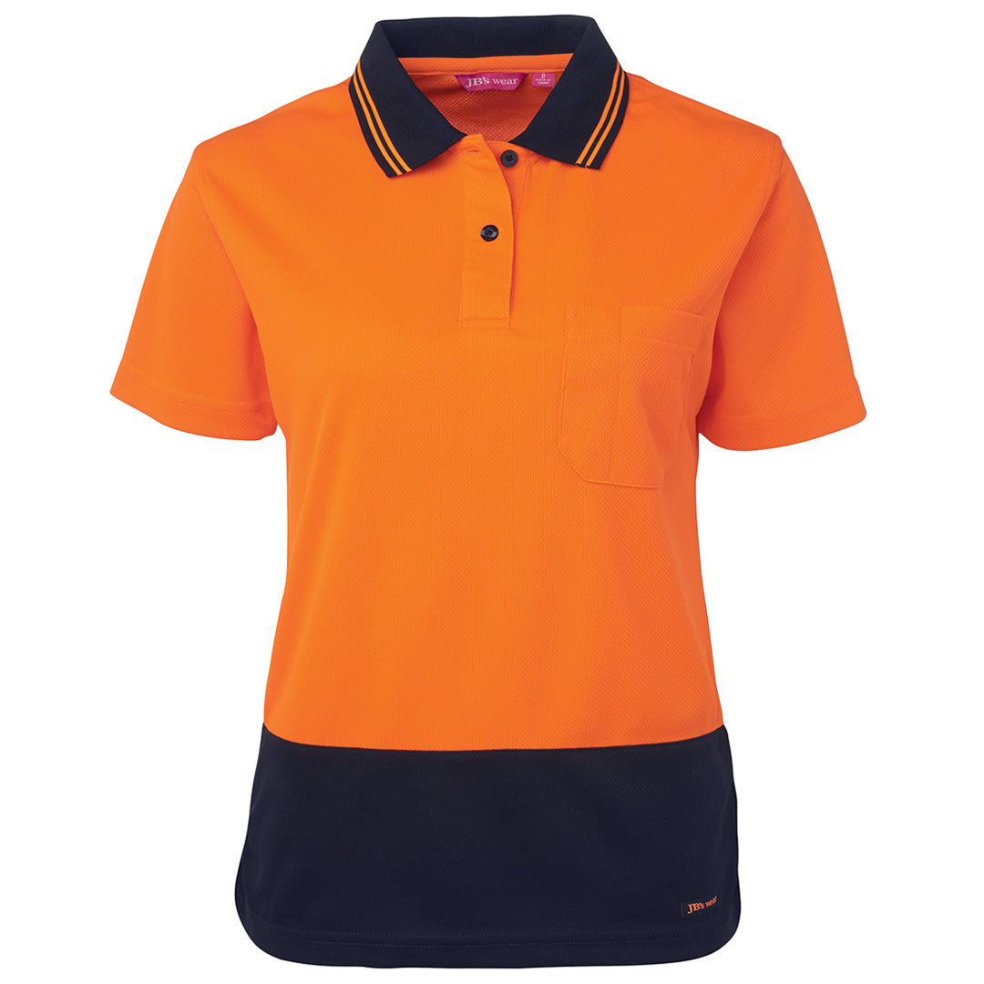 Jbs Wear The Hi Vis Comfort Polo | Ladies | Short Sleeve Orange/Navy Shirts & Tops