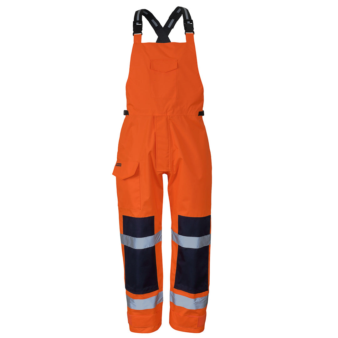 Jbs Wear The Waterproof Hi Vis Bib and Brace Overall | Adults Orange Work Safety Protective Gear