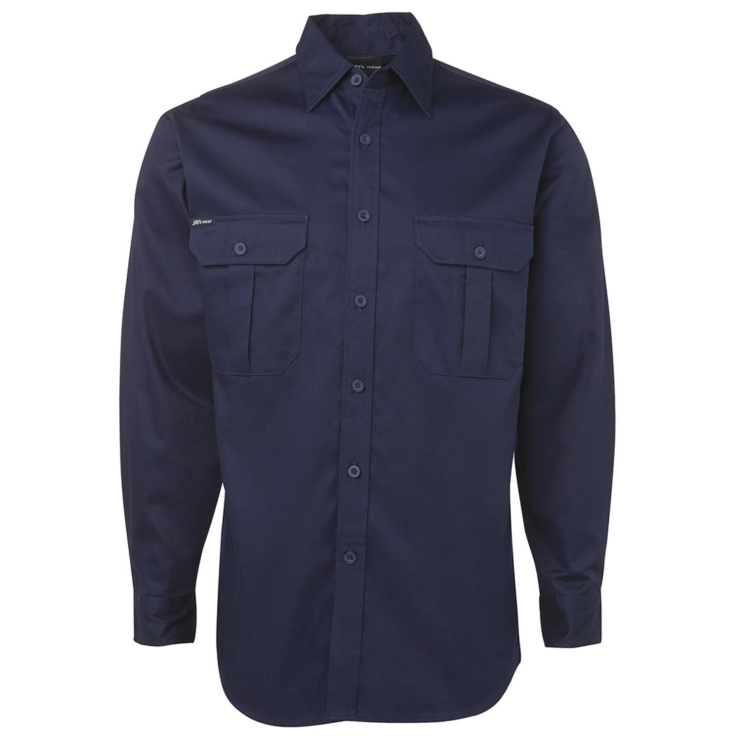 Jbs Wear The 190g Drill Work Shirt | Adults | Long Sleeve Navy Shirts & Tops