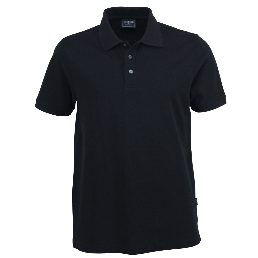 Stencil The Traverse Polo | Mens | Short Sleeve Black Shirts & Tops