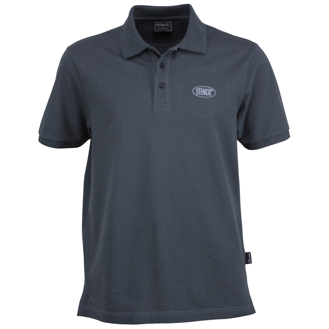Stencil The Traverse Polo | Mens | Short Sleeve Charcoal Shirts & Tops