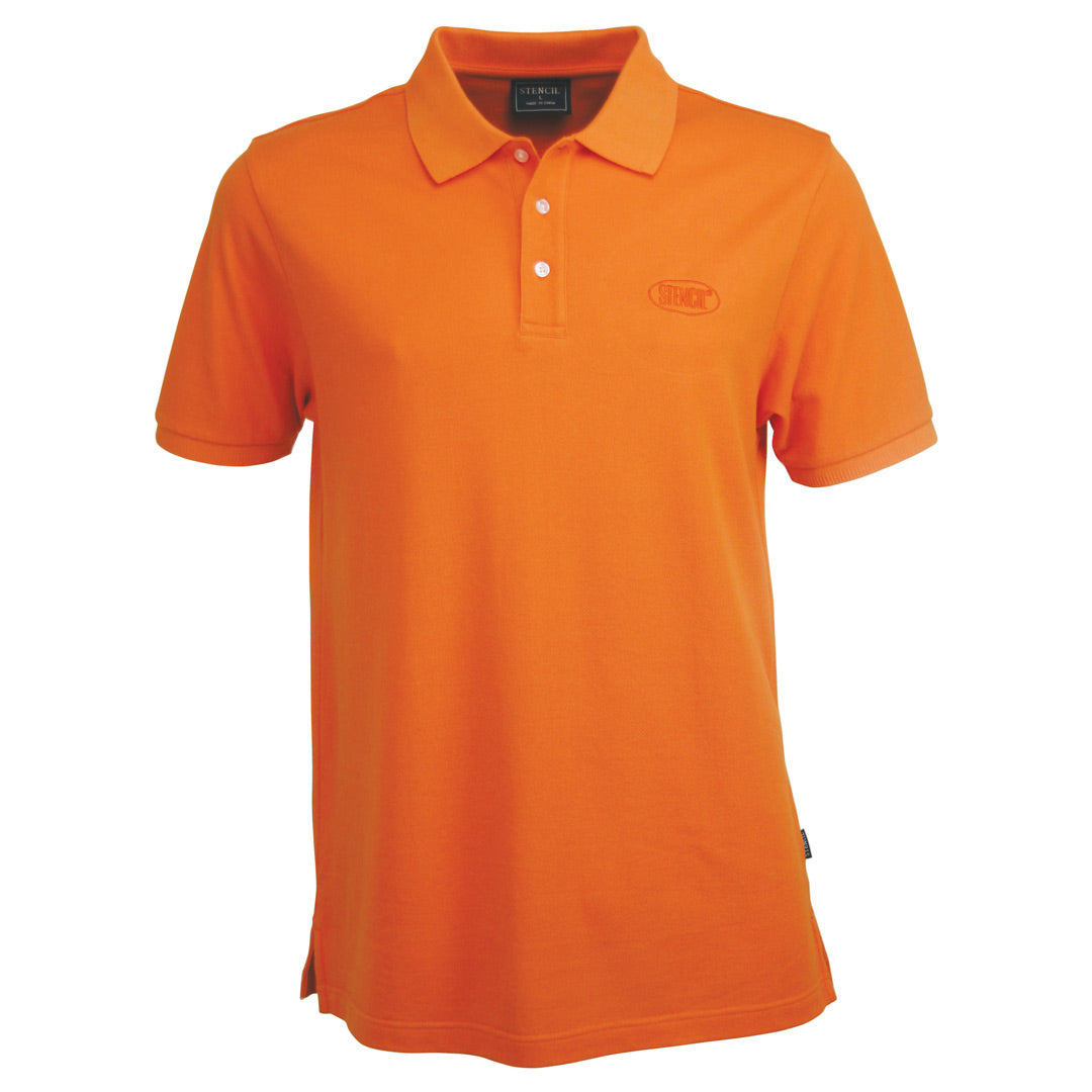 Stencil The Traverse Polo | Mens | Short Sleeve Orange Shirts & Tops