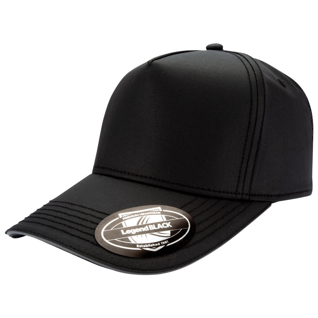 Legend Black The Harley 5 Panel Cap Black Hats
