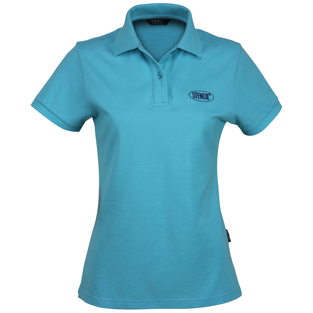 Stencil The Traverse Polo | Ladies | Short Sleeve Aqua Shirts & Tops