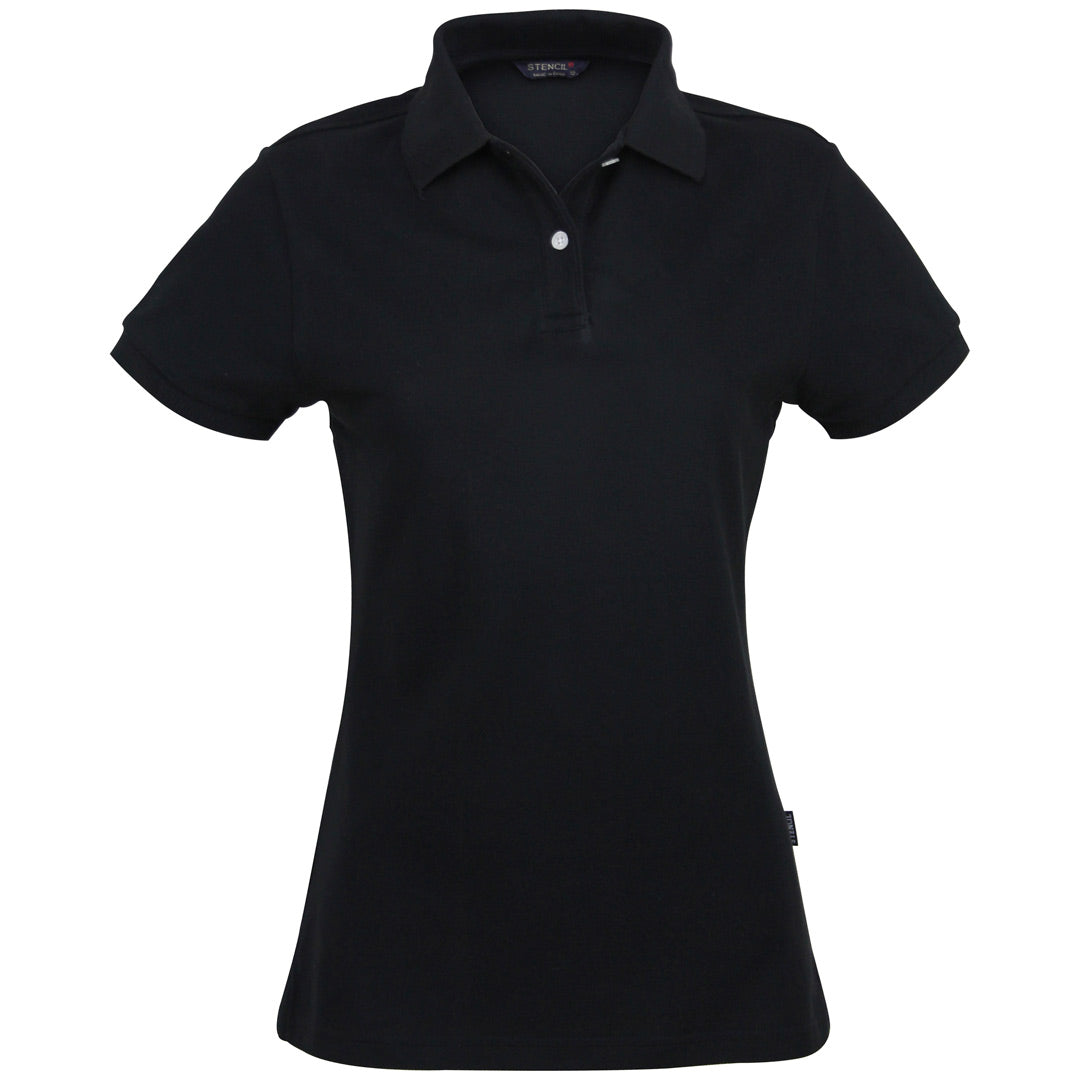 Stencil The Traverse Polo | Ladies | Short Sleeve Black Shirts & Tops