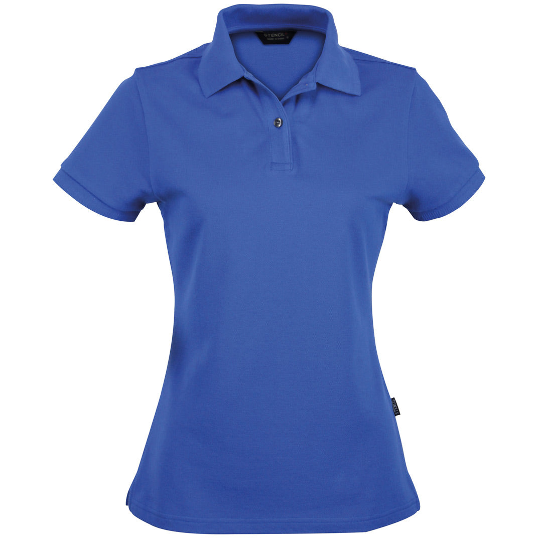 Stencil The Traverse Polo | Ladies | Short Sleeve Mid Blue Shirts & Tops